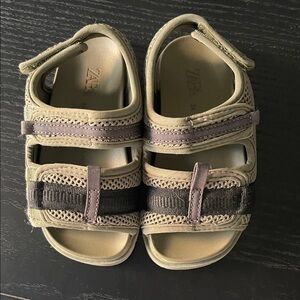 Zara Kids Green-Beige and Black Sandals